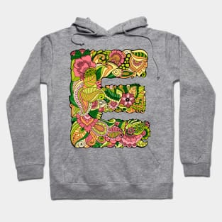 Floral letter E Hoodie